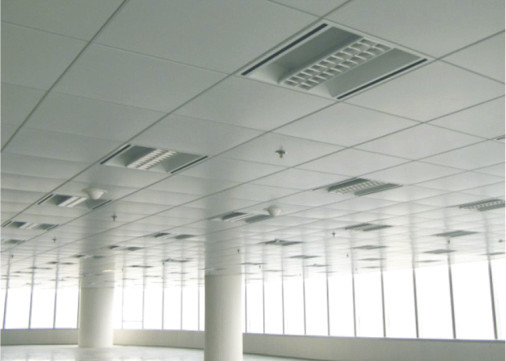 คลิปสแนปปรุในเพดาน 600 x 600 อะคูสติกอลูมิเนียม อลูมิเนียมหล่นลงฝ้าเพดานกระเบื้อง