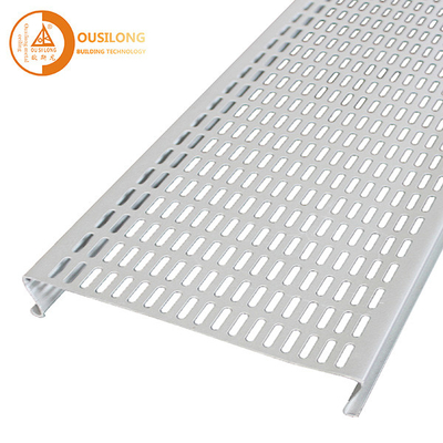 Outdoor Windproof Aluminium / Aluminium Strip เพดานเชิงพาณิชย์ Perforated S Shape แผงเพดานเท็จ