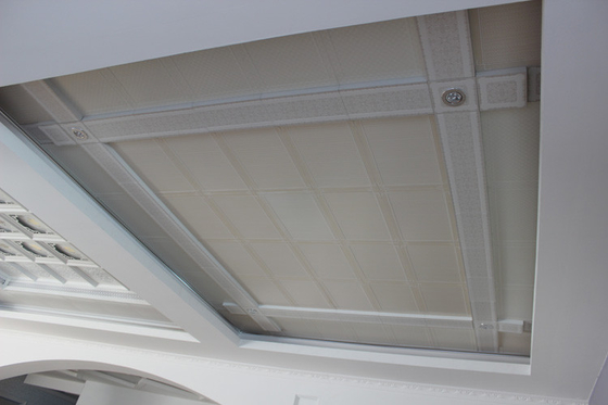 แผ่นฝ้าเพดานอาร์ตด้านเสียงโปร่งพิเศษแผ่นอลูมิเนียมเพดาน