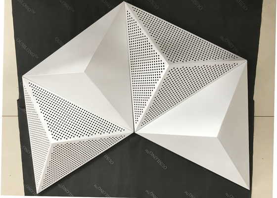 ผงโค้ทเพิร์ลสีขาวเพดานพาณิชย์, 3D Triangle Clip ลอยตัวเพดานกระเบื้อง