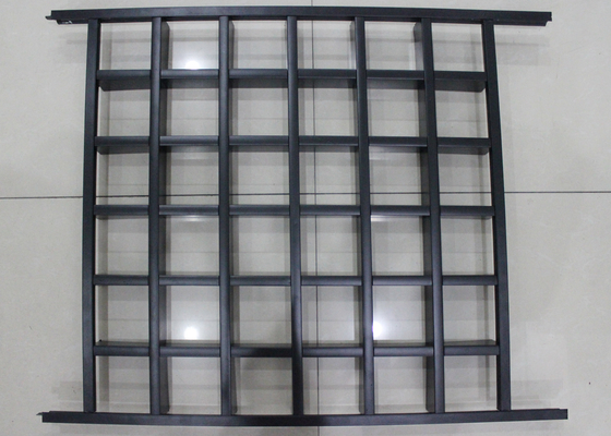 แผงเพดานม่านกริดเหล็กเพดานสำหรับติดตั้งติดตั้ง Black 14 T-grid